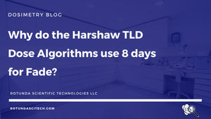 Why do the Harshaw TLD Dose Algorithms use 8 days for Fade?