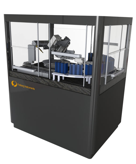 Fully automated quartz wafer analyzing machine